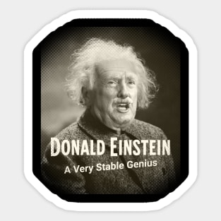 Donald Einstein Sticker